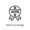 Elections badge with a star icon from Political collection.