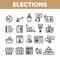 Elections Collection Elements Vector Icons Set