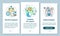 Elections onboarding mobile app page screen with linear concepts. Election program, political debate. Three walkthrough