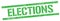 ELECTIONS text on green grungy rectangle stamp