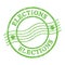 ELECTIONS, text written on green postal stamp