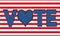 Elections - Vote Sign - Heart in place of \'O\'