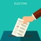 Elections and voting concept vector flat style background. Illustration for political campaign flyer, leaflets and websites.