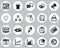 Elections Or Voting Icons Black & White Flat Design Circle Set Big