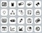 Elections Or Voting Icons Black & White Flat Design Set Big