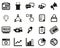 Elections Or Voting Icons Black & White Set Big