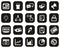 Elections Or Voting Icons White On Black Flat Design Set Big