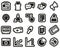 Elections Or Voting Icons White On Black Sticker Set Big