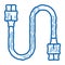 electonic cord computer detail doodle icon hand drawn illustration