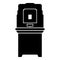 Electoral voting machine Electronic EVM Election equipment VVPAT icon black color vector illustration flat style image