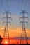 Electric AC Grid High Voltage Transmission Towers