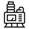 Electric air compressor icon, outline style