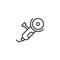 Electric angle grinder line icon