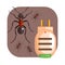 Electric anti ant fumigator. Colorful cartoon illustration