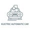 Electric automatic car vector line icon, linear concept, outline sign, symbol