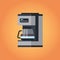 Electric automatic espresso coffee machine icon kitchen equipment home appliances concept flat