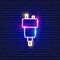 Electric Automatic fuse neon icon. Electricity concept. Vector illustration for design