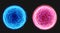 Electric balls, lightning circle strike, plasma