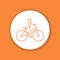 Electric bicycle color glyph icon. City transport rental.