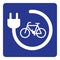 The electric Bike charging point icon