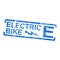 Electric Bike Rubber Stamp