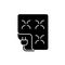 Electric blanket black glyph icon