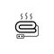 Electric blanket line icon. Clipart image