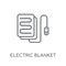 electric blanket linear icon. Modern outline electric blanket lo