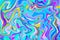 Electric blue digital marbling. Abstract marbled backdrop. Holographic abstract pattern.