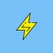 Electric bolt flash line icon