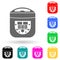 electric bread maker multi color style icon. Simple glyph, flat vector of electro icons for ui and ux, website or mobile