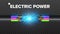 Electric Break Cable Vector. Electrical Circuit. Industrial Network Power. Glowing Lightning. 3D Realistic Isolated