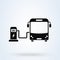 Electric bus charger. vector Simple modern icon design illustration