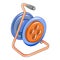 Electric cable coil icon, cartoon style