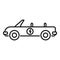 Electric cabriolet car icon, outline style