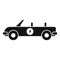 Electric cabriolet car icon, simple style