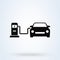 Electric car charger. vector Simple modern icon design illustration