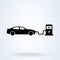 Electric car charger. vector Simple modern icon design illustration