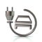 Electric car charging parking silver icon