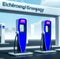 Electric Car Charging Station AI Generative Stock Modern Artwork