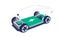 Electric car chassis with high energy battery cells pack modular platform