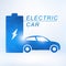 Electric car and Electrical charging station symbol icon