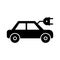 Electric car glyph vector icon which can easily modify or edit