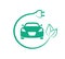 Electric car icon. Ecological car