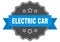 electric car label. electric car isolated seal. sticker. sign