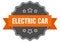 electric car label. electric car isolated seal. sticker. sign