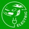 Electric Car Logo. Eco Vehicles Symbol. Ecological Transport Icon. Vector illustration