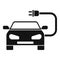 Electric car plug icon, simple style