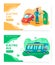 Electric car and public bus. Eco transport concept illustration. Charging station, ecology, hybrid vehicle. Vector web