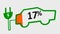 Electric Car shape Charging Indicating the Progress of the Charging, electric vehicle battery indicator showing an empy